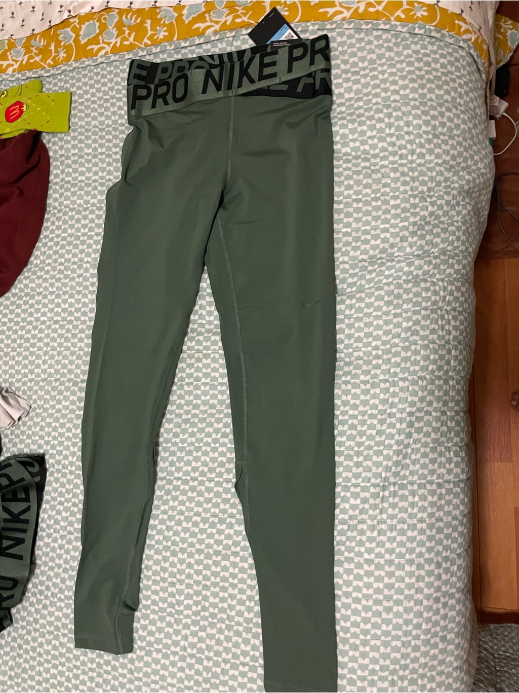 Nike Olive Green Branded Waistband Leggings